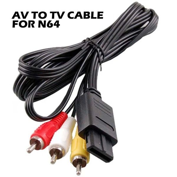 

for nintendo n64 sfc ngc wii video cables 1.6m av tv rca videoes cord cable