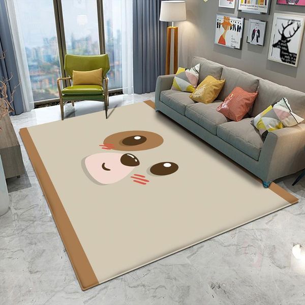 

carpets fashion cute dog pattern children comfortable carpet non-slip flannel baby hand print play mat