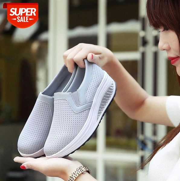 

women's sneakers platform toning wedge light weight zapatillas sports shoes for woman breathable slimming fitness swing #ii5o