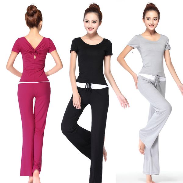 

spring summer fitness square dance yoga suit female practice and slim, Gray