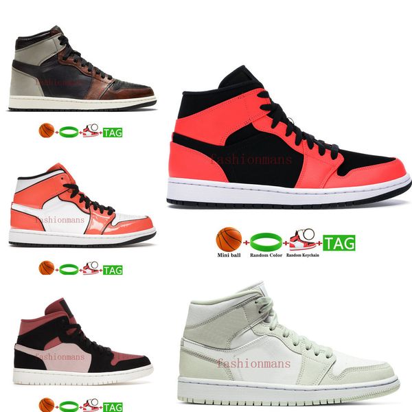 

khrv 1 1s basketball shoes unc rust shadow mid turf orange infrared 23 spruce aura milan wolf grey sail men women sneakersvwr20ooi