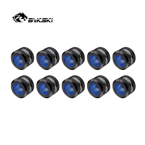 

fans & coolings bykski 10pcs/lot hard tube fitting od12mm/od14mm/od16mm hand compression copper connector g1/4' use for pmma/petg rigid