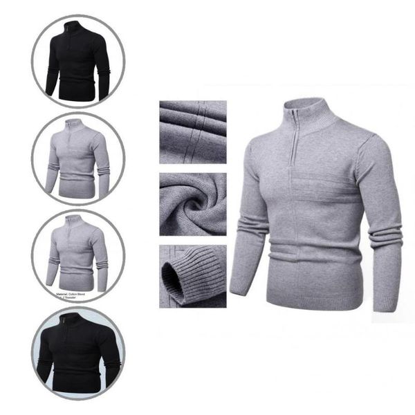 

men's sweaters pullover stylish quick dry spring sweater zipper winter fit, White;black