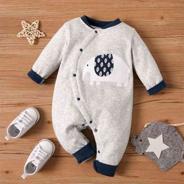 

baby warm animal elephant jumpsuit 210528, Blue