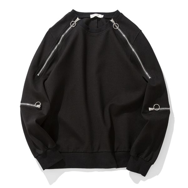 

hoodies outerwear pullovers zipper neck sweatshirt male hoodie abz564, Black