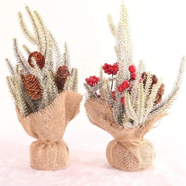 

christmas decorations tree mini vivid miniature model for home diy colorful po prop party table decoration