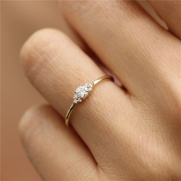 

wedding rings gorgor women copper material pattern mosaic zirconia simplicity bands exquisite engagement jewelry og1438lh, Slivery;golden