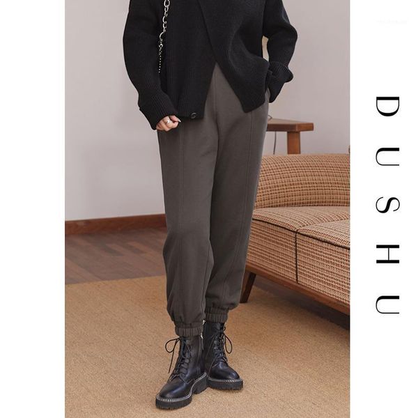 

plus size elastic waist loose sweatpants women streetwear casual spring harem pants female elegant high trousers women's & capris, Black;white