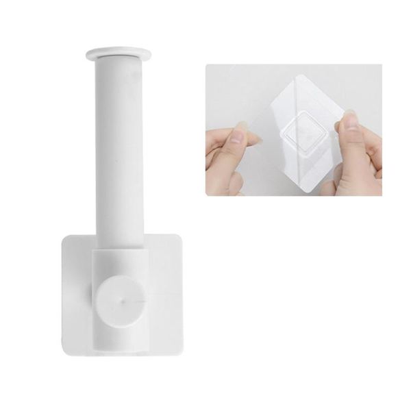 

retractable hanger self adhesive multifunctional bag roll paper kitchen wall hook pot lid living room rack home bathroom hooks & rails