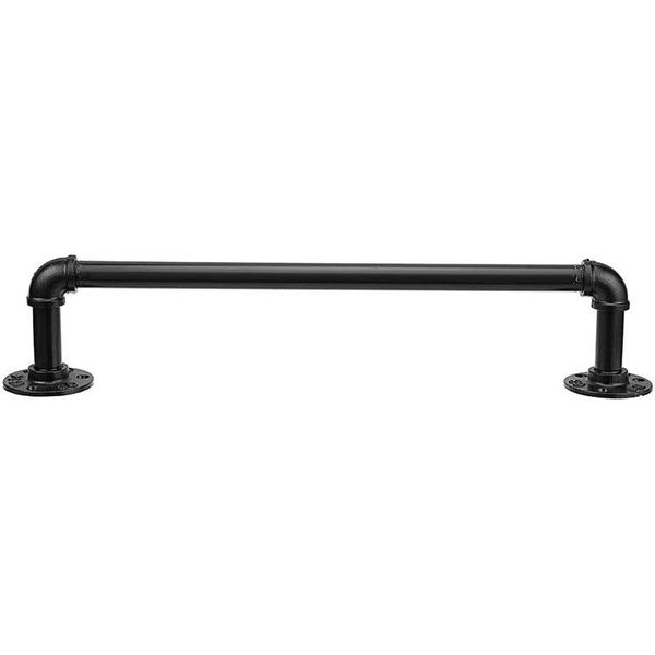 

vintage industrial pipe towel holder wall mounted metal rack bar bathroom hanging hanger accessories black racks