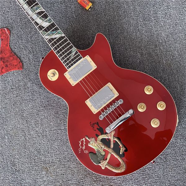 

classical slash guitar upgraded model # pickups transparent red version flamed maple top
