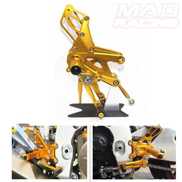 

pedals cnc adjustable footrests foot pegs rider rearsets rest pedal for aprila rsv4 2009 2010 2011 2012 2013 2014 2021