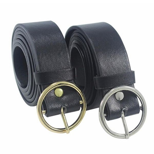 

belts round metal circle designer brand punk o ring belt for women, Black;brown