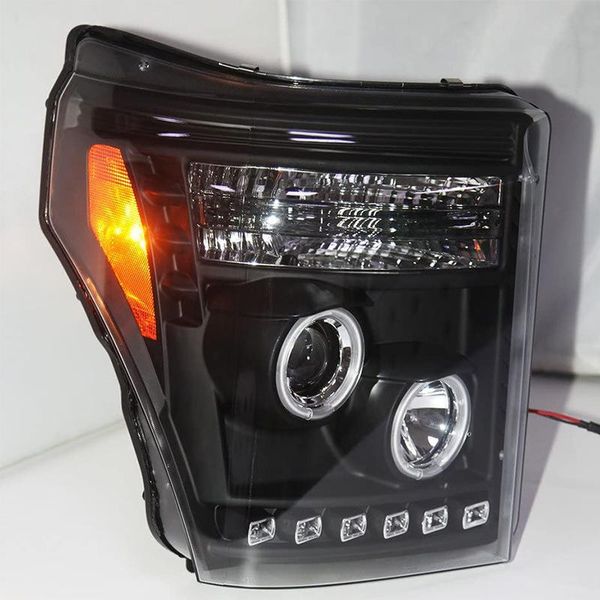 

car headlights for f-250 f250 angel eyes headlight front lamp 2011 to 2014 year sn