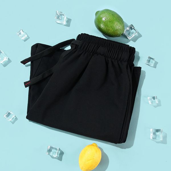 

black new fashion casual men's shorts elastic waist soft and comfortable capr