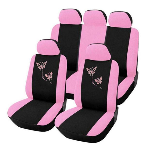 

seat cushions 9pcs/set car universal covers set butterfly embroidery auto protector u2ja