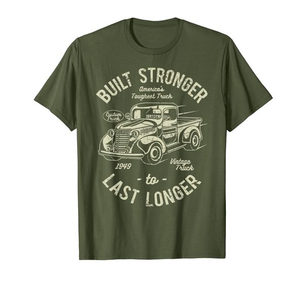 

truck shirt built stronger 1949 classic truck shirt vintage, White;black