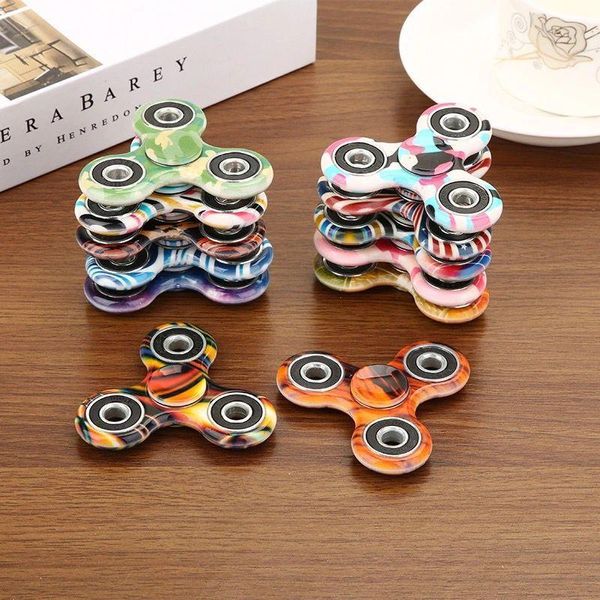 Camuflagem fidget spinner adulto descompressivo brinquedo crianças de alta qualidade girando top tofing brinquedos