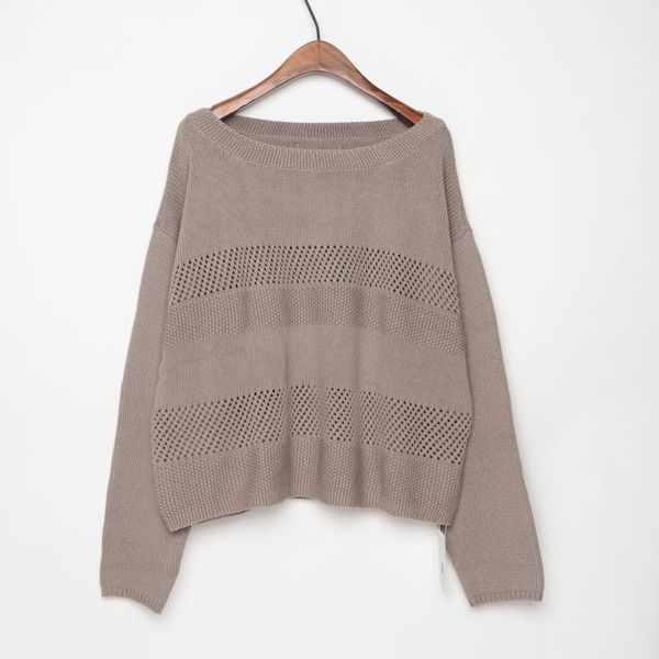 

women's sweaters slouchy oversize slash neck 100% cotton crop sweater women crochet eyelet pullover jumper, White;black