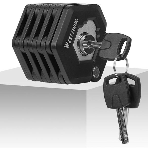 

bike locks foldable lock with 3 keys hamburg-lock alloy anti-theft strong security bicycle folding mount bracket chain