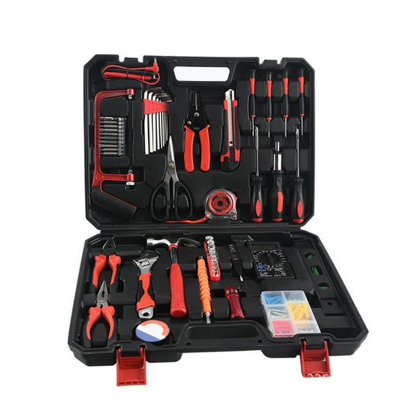 

kkmoon 27 piece home repair tool kit household hand set with solid carrying box for apartment garage dorm office professional sets