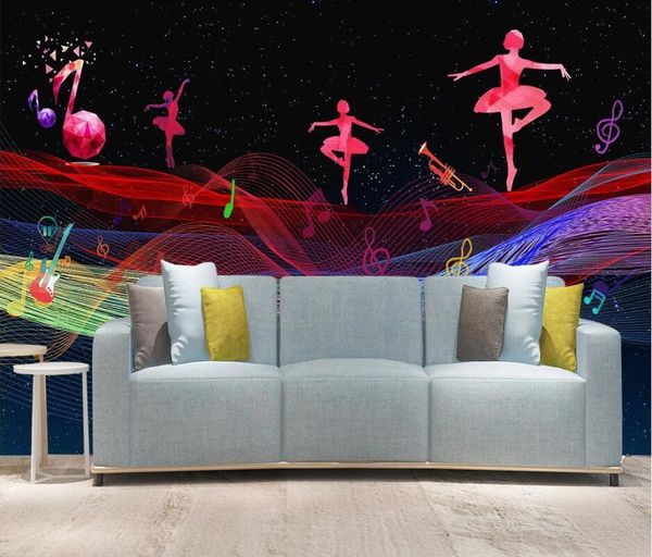 

wallpapers ainyoousem night sky abstract beautiful dance lines background wall wallpaper papel de parede 3d stickers