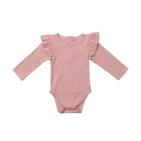 

rompers born baby girl boys long sleeve romper jumpsuit bodysuit one-pieces clothes autumn cotton knitted, Blue