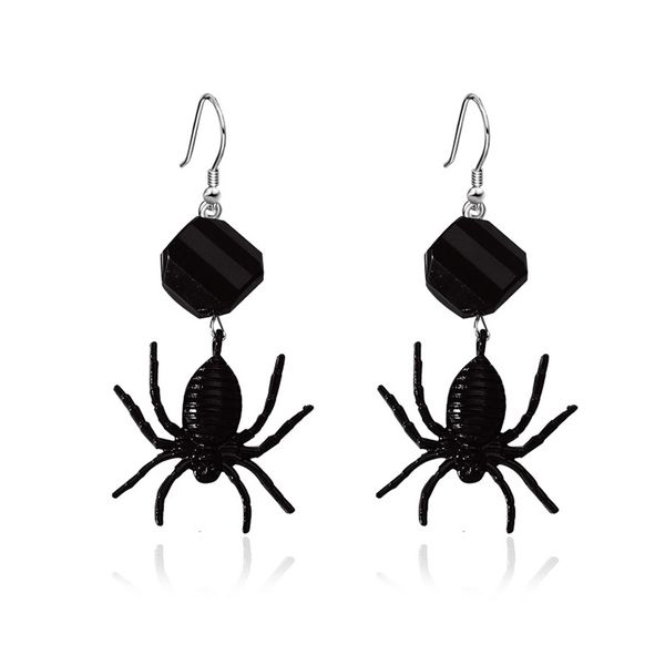 

dark spider earring exaggerated cool spider creative design earrings, Silver