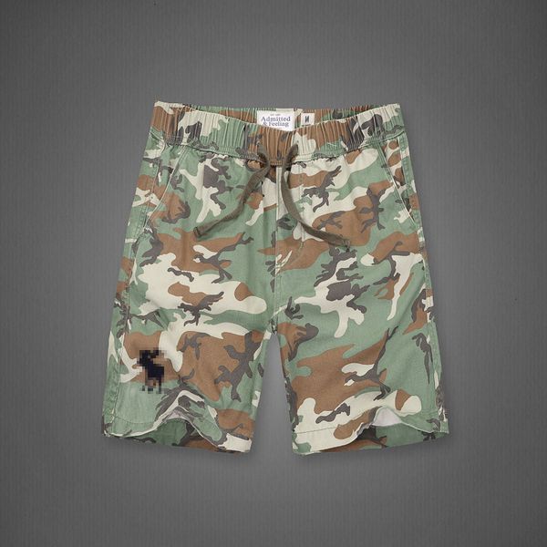 

men's shorts summer multi-pocket camouflage mens casual loose camo knee-length cargo elasticated pants 1iw2, White;black