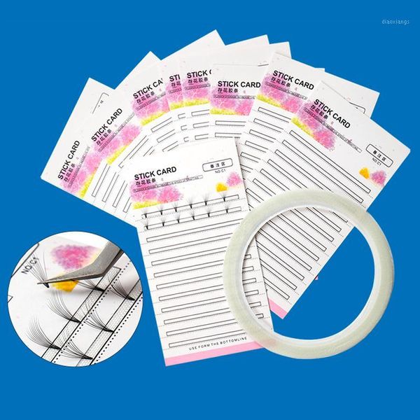 

eyelash extension blossom storage card premade fans paper sticky strip tape1