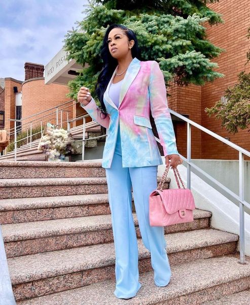 

women's suits & blazers women formal blazers, multicolor tie-dyed printed pattern long sleeve suit jacket, s/ / l, White;black