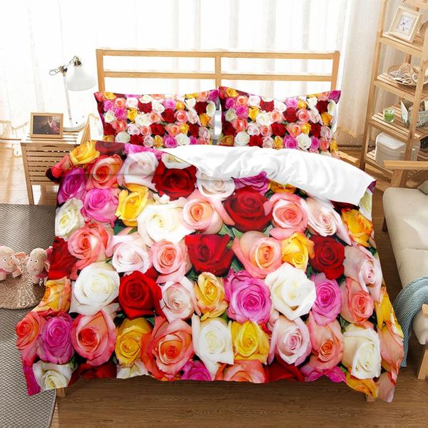 

bedding sets romantic rose set nordic duvet cover 220x240 king size colorful quilt modern cat wolf print pillowcase no sheet