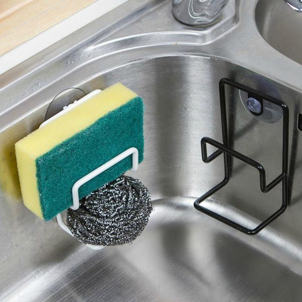 

hooks & rails home practical kitchen bathroom organizer rack sink sponge draining towel soap storage holder wall mounted with suction cup