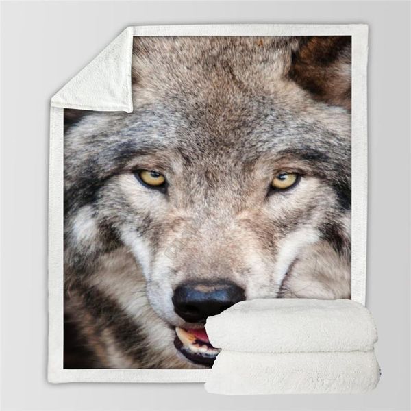 

blankets plstar cosmos wolf fleece blanket 3d print sherpa on bed home textiles dreamlike style-6