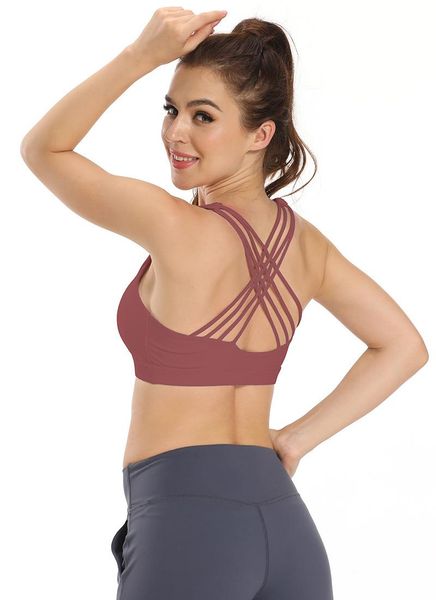 

beautiful back sports underwear women's bra cross yoga vest double shoulder strap running outdoor crop summer outfit