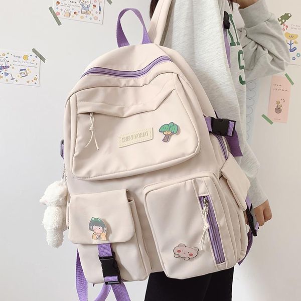 

backpack enopella fashion women waterproof travel mochila cute female nylon kawaii college bookbag for girl school bag rucksack