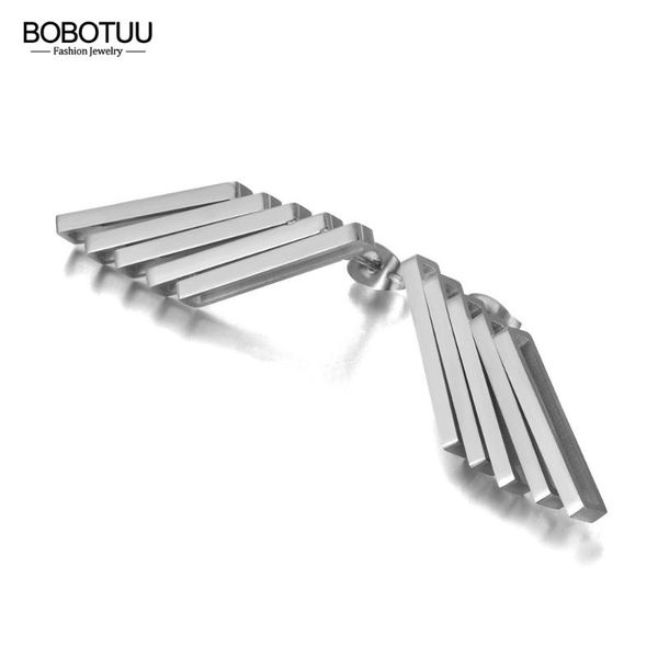 

stud bobotuu hiphop/rock design stainless steel geometry party earrings rose gold plated fashion bohemia for women be20219, Golden;silver