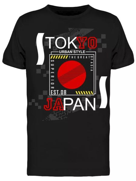 

tokyo urban typography tee men's -image by shutterstock, White;black
