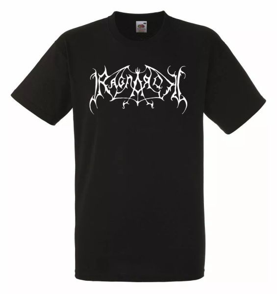 

ragnarok logo black mens t-shirt men rock band tee shirt, White;black