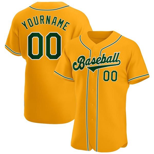 

custom gold green-white-007 authentic baseball jersey, Blue;black