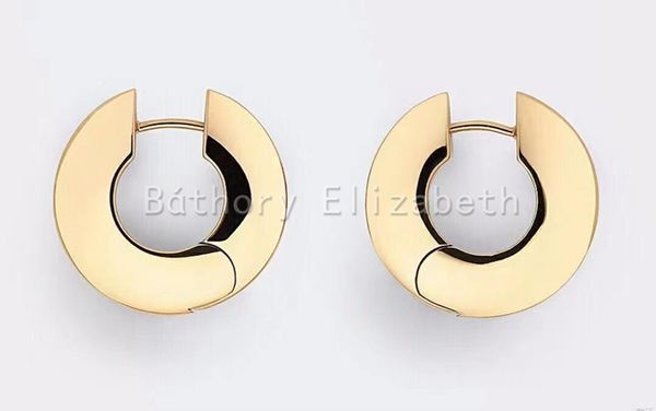 

hoop & huggie bÃ¡thory elizabeth minimalism fashion dangle geometry earrings for women fancy bijoux, Golden;silver