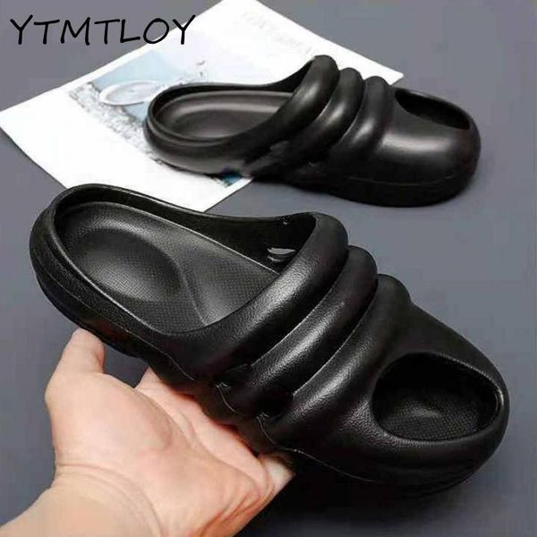 

slippers fashion couple beach massage eva summer men's and women's indoor, Black