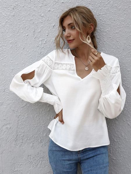 

women's blouses & shirts 2021 casual commuter clothes spring long sleeve fasion large size selling women, White
