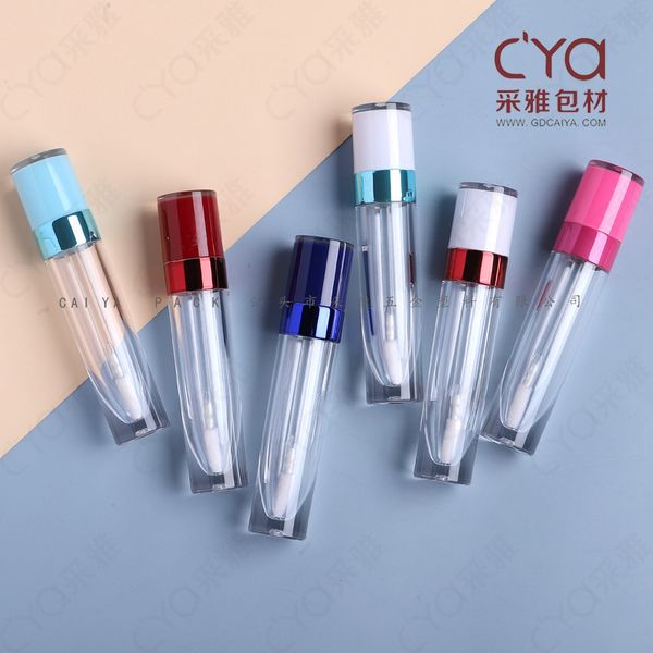 

factory wholesale new 8ml with injection transparent lip gloss cosmetic package lip glaze tube