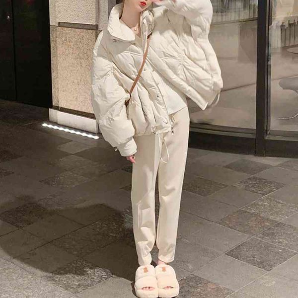 

ice bread white short down jacket women's new thickened 90 winter, Black