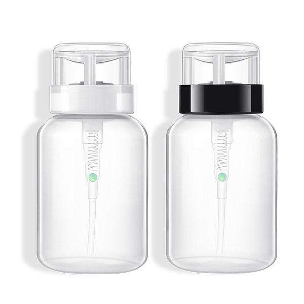 

1pcs 200ml empty plastic nail polish remover alcohol liquid press pumping dispenser bottle nail art uv gel cleaner 12*6cm