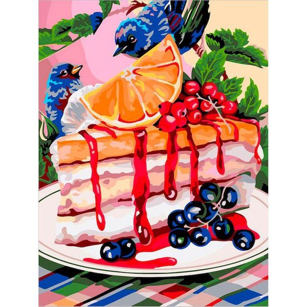 

paintings gatyztory cake bird diy painting by numbers canvas drawing animal handpainted gift wall decor frame 60Ã75cm artwork