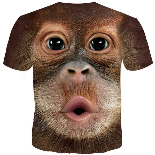

factory316a summer tee neck men's tshirt o shirts short sleeve animal t-shirt funny monkey 3d t shirt homme s-5xl men wome, White;black