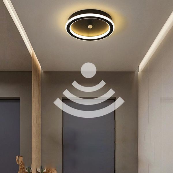 

ceiling lights human body induction led lamp for corridor aisle interior round pir motion sensor 9w 14w 16w living room porch 220v