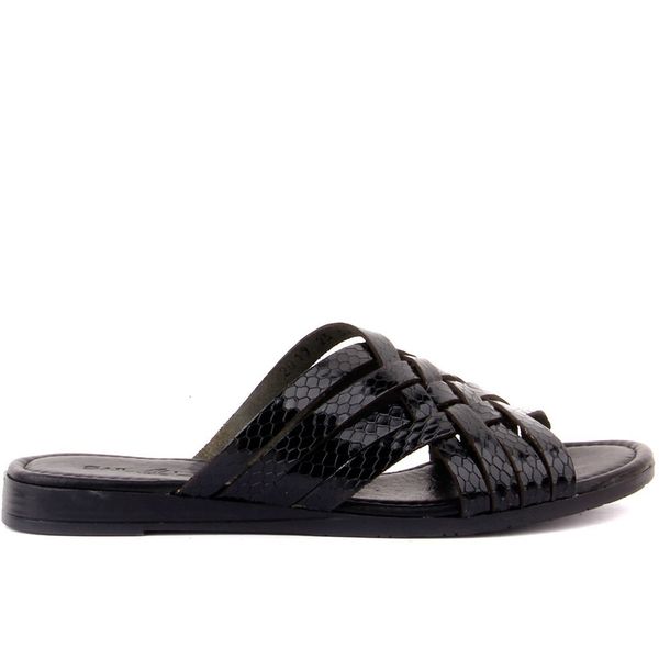 

slippers sail-lakers chinelos femininos de couro legÃ­timo, chinelo preto, sandÃ¡lia casual sem salto, com abertura frontal para praia, verÃ£o, Black
